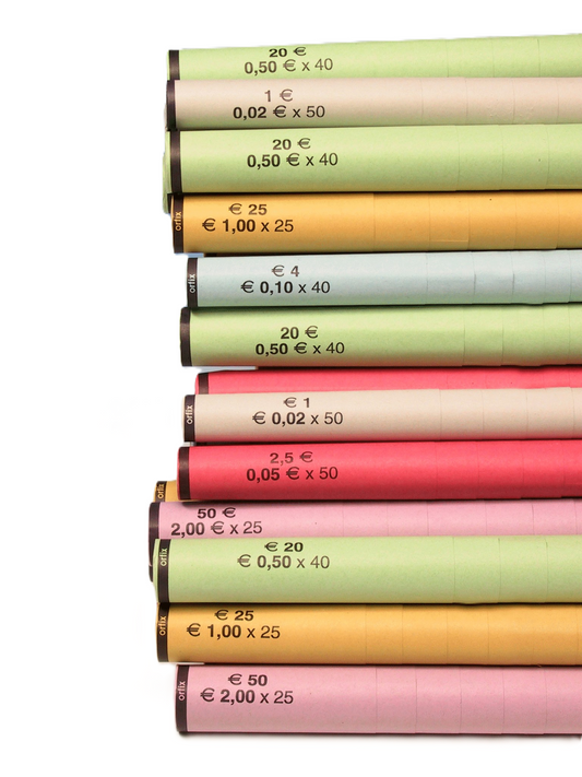 Tube papier pour pièces de monnaie