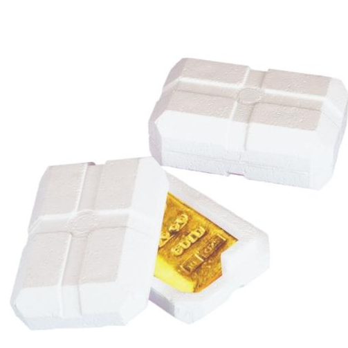 Boite polystyrène pour lingots d'or