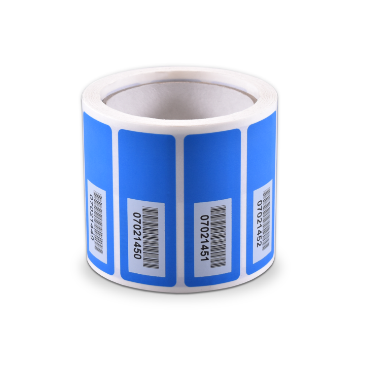 Étiquettes de sécurité avec résidus sur support