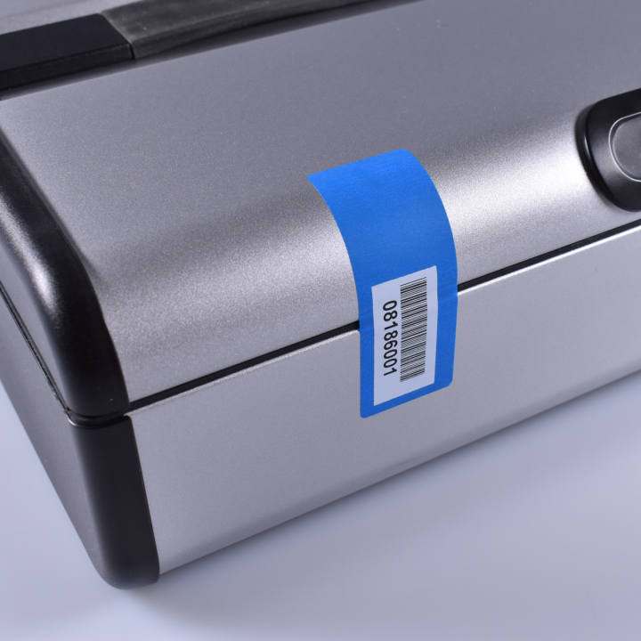 Étiquettes de sécurité avec résidus sur support